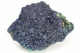 Sparkling Azurite Crystals on Fibrous Malachite - China #236678-1